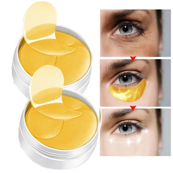 

60pcs Gold Eye Mask Anti Wrinkle Crystal Collagen Eye Patches Remove Dark Circles Eye Mask Gel Anti-Aging Skin Care Face Mask