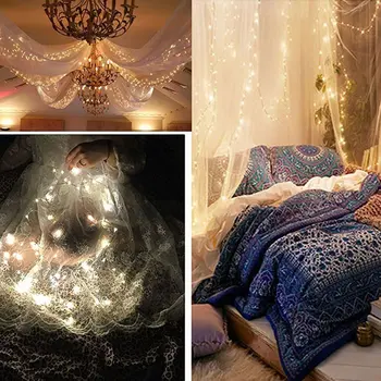 

4 Meters 40 Light Battery Box Copper Wire String Holiday Decoration Lights Christmas Tree Lights Led Silver Line Lights