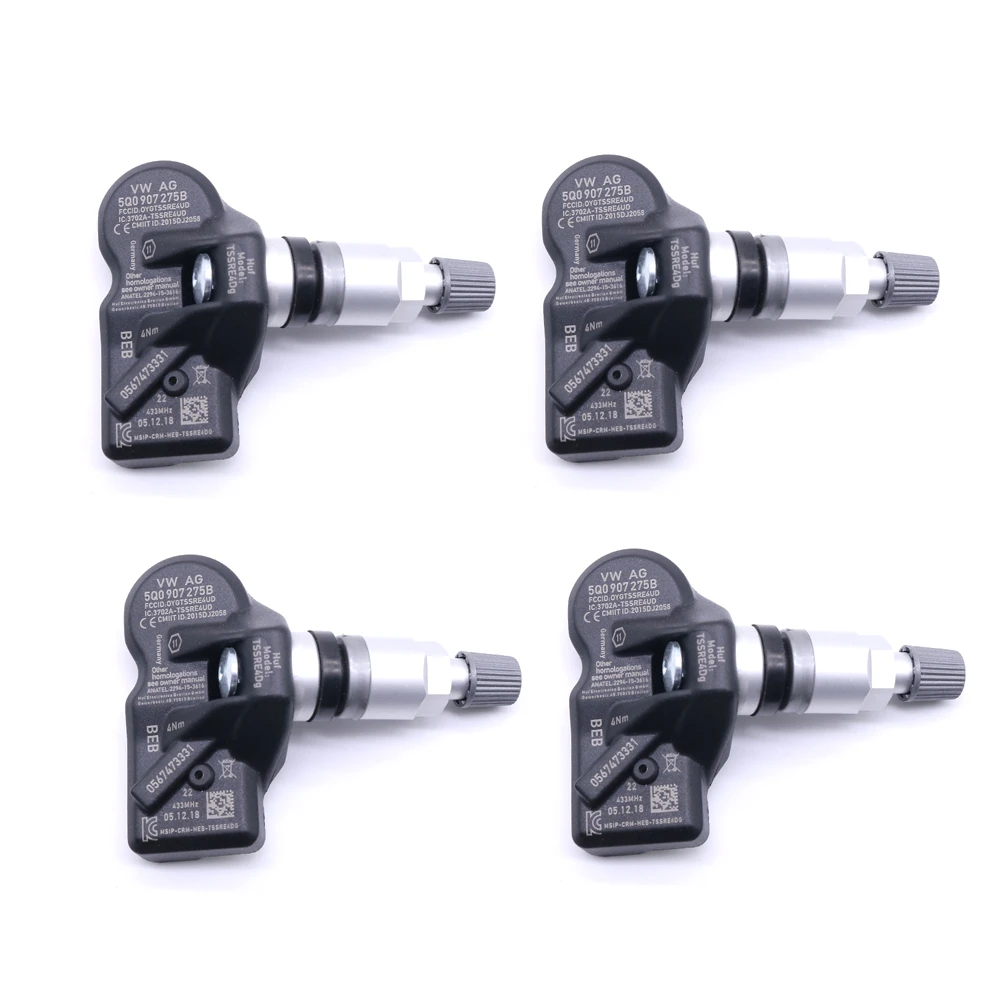 SENSOR de presión de aire para neumáticos de Volkswagen, Polo, Scirocco, Sharan, t cross, Tiguan, 2014 MHz, TPMS, 5Q0907275, 5Q0907275B, 2021 433|Sistemas de control de presión de neumáticos| - AliExpress