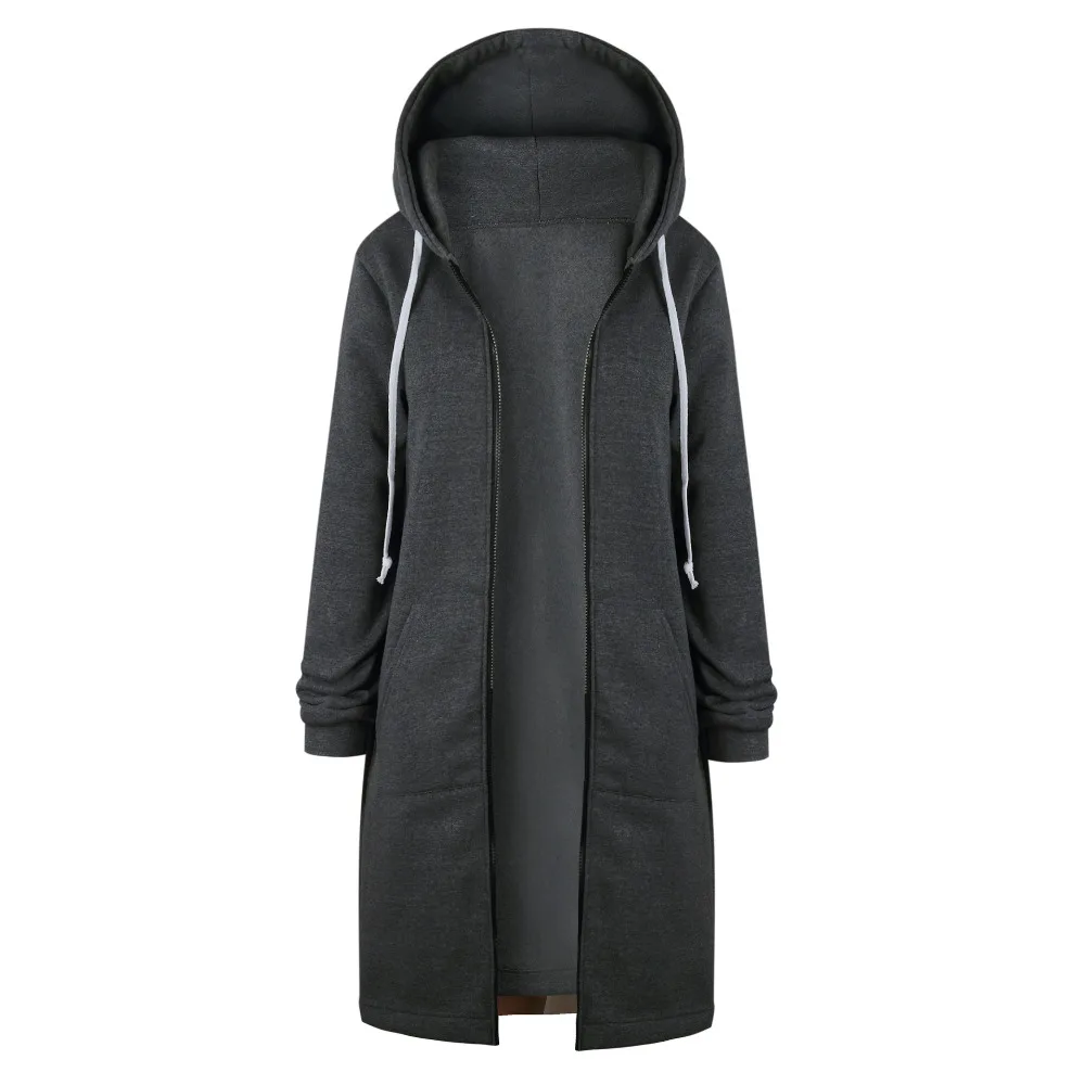Женская теплая зимняя флисовая парка с капюшоном, пальто, длинная куртка, женская верхняя одежда на молнии, женские толстовки, S-5XL размера плюс, толстовка