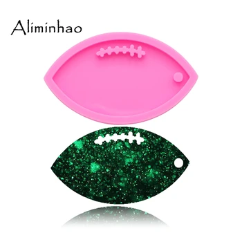 

DY0090 Shiny football keychains mold Clay DIY Jewelry Making glitter epoxy Silicone Resin mold