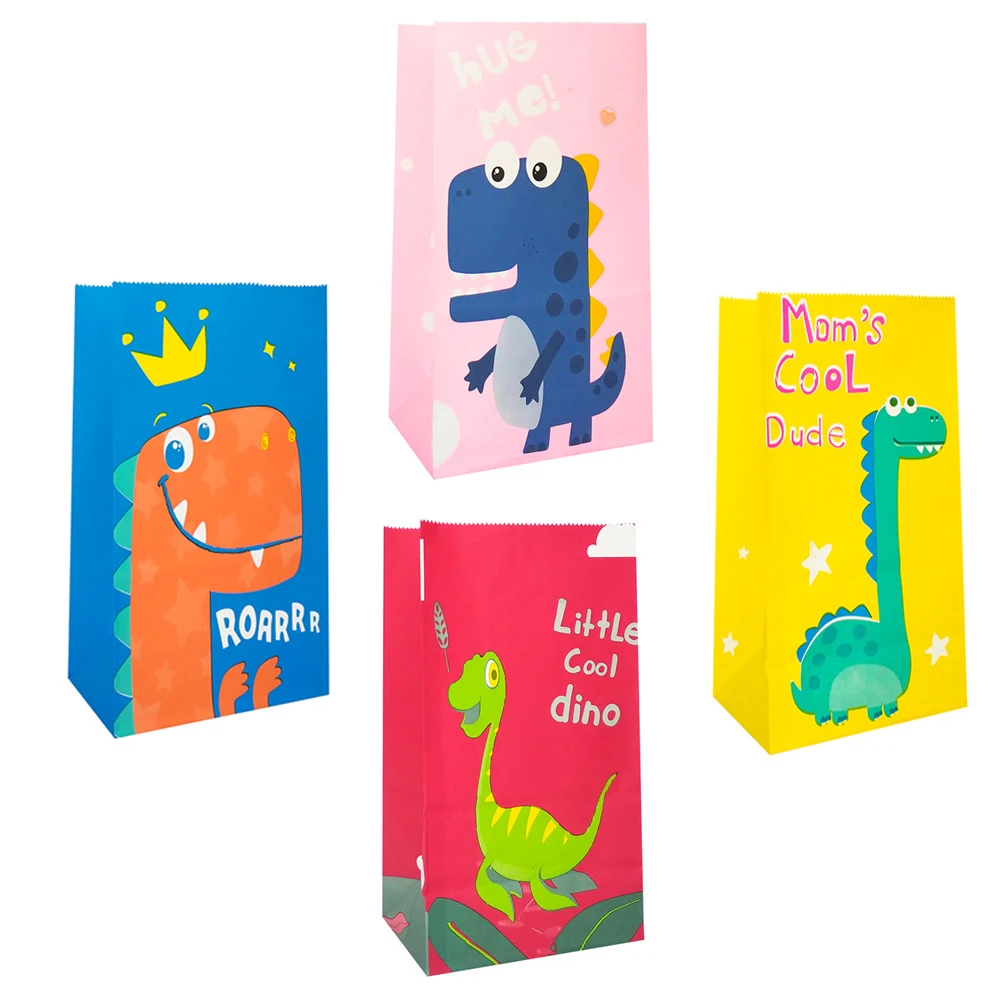 Tanio 12 sztuk dinozaur pudełko cukierków Dino na prezenty z papieru worek