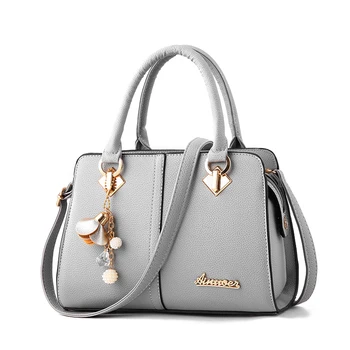 

Black Grey Women PU Leather tote Hand bags Casual Fashion Designer Ladies Bag Shoulder Female Handbags Many pockets