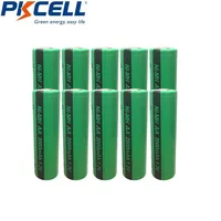 Pkcell-baterías recargables NI-MH AA 1,2 V, paquete Industrial plano, 2000mAh, 10 Uds.