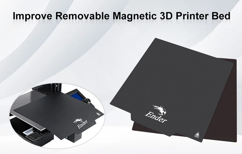 CREALITY 3D Original Flexible Magnetic Build Surface Plate Pads Ender-3/Ender-5/Ender-3 Pro Hotbed Parts Magnetic Bed Tape