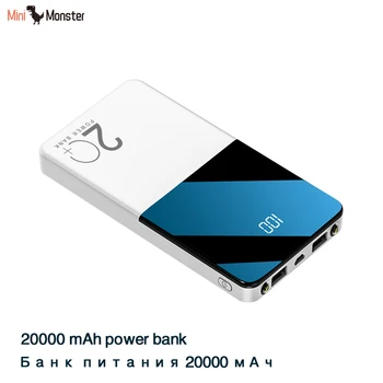

Power Bank 20000mAh Portable Charging Power Bank Mobile Phone External Battery Charger Powerbank 20000 mAh for Xiaomi HUAWEI