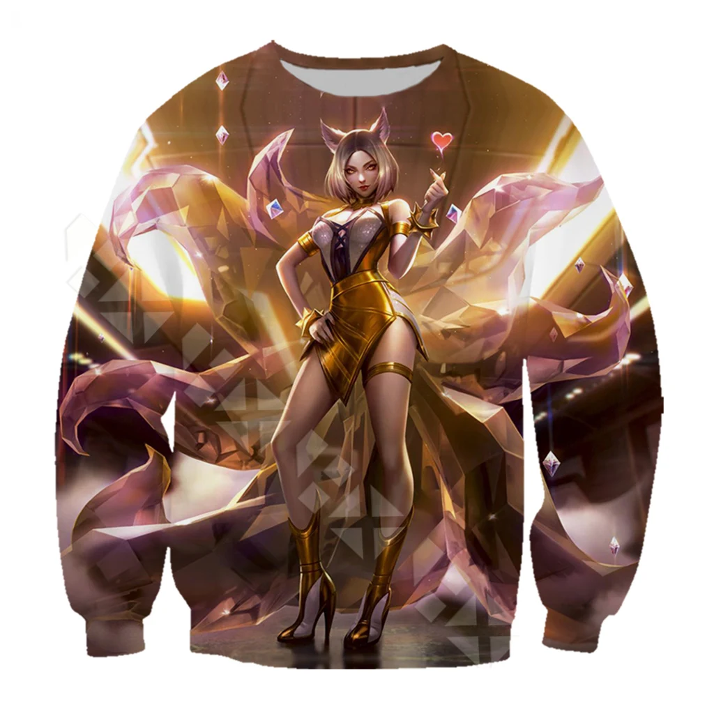 Футболка Ahri KDA Prestige Edition для мужчин и женщин мужская толстовка с 3D принтом уличная