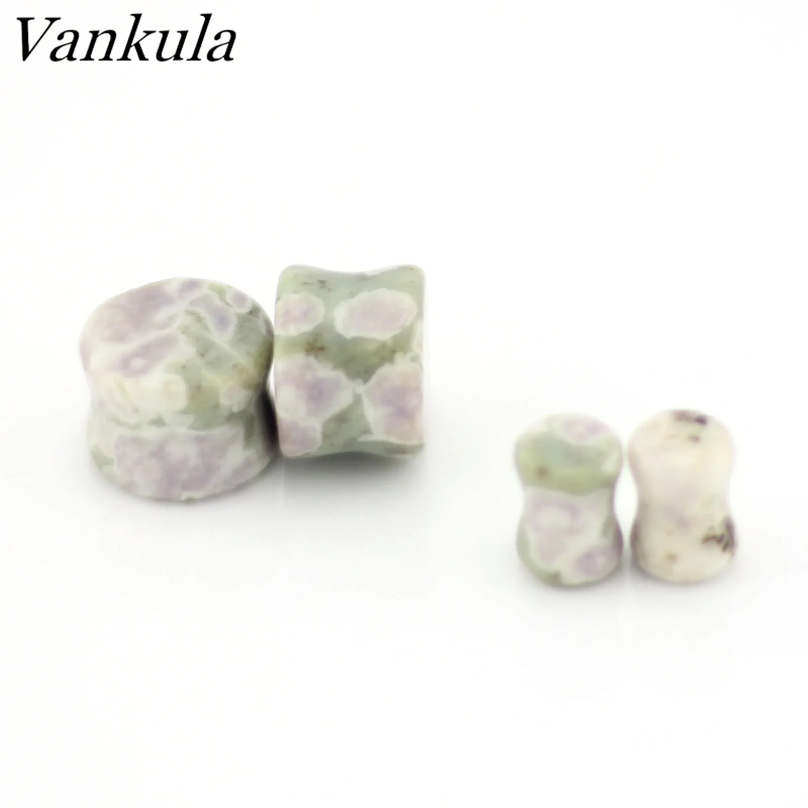 Vankula каменные Заглушки для ушей, серьги для женщин и мужчин, пирсинг для тоннелей на теле Расширитель отверстий в ушах, пирсинг для тела, ювелирные изделия