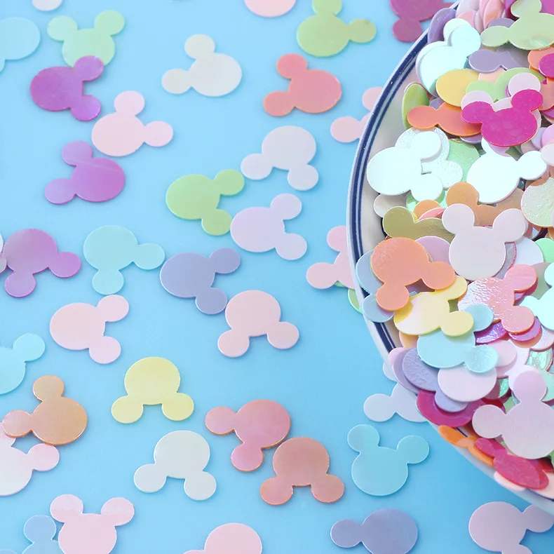 

10g 11mm Cartoon Mouse Head Confetti Nails Glitter Sequins For Crafts Nail Art Decor Paillettes Sequin DIY Sewing Accessories