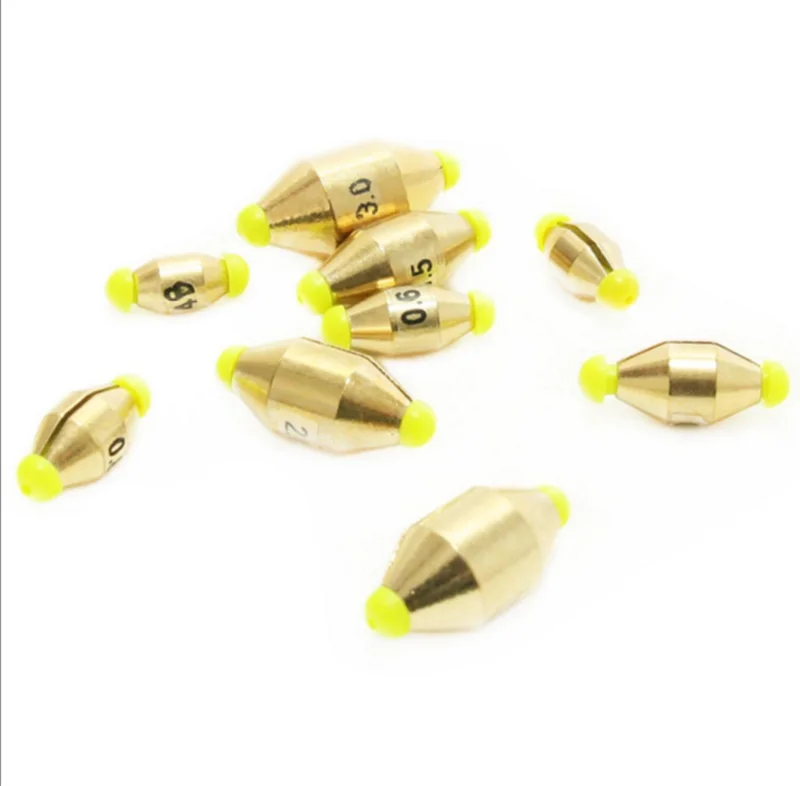 

3pcs/lot Fishing Copper Weight Lead Floating Balancer Sinker Water Bronze Materials Gold Color Rock fishing lures Accessories