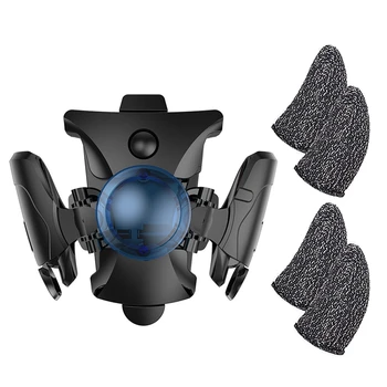 

New Arrival-Fast Trigger Shooter Controller for PUBG Mobile Gaming Handle Gamepad for iPhone Android and 4 Pcs Gaming Finger Cov