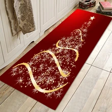 LANGRIA модный домашний декор с рисунком рождественской елки нескользящий коврик для ванной комнаты
