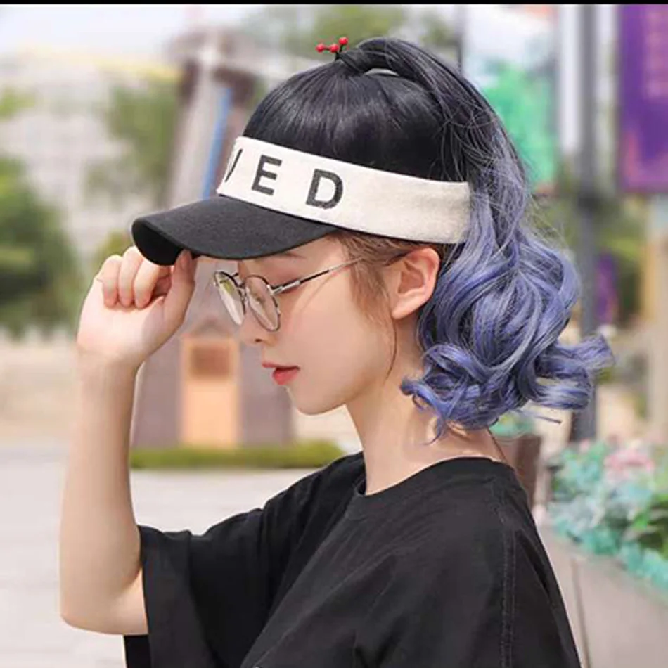 high ponytail wig synthetic wig hats 