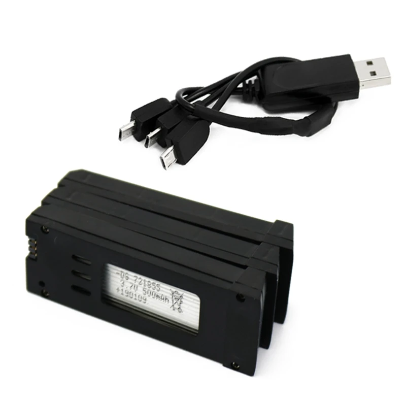 FFYY-New E58 Wifi Fpv Rc Four-Axis Aircraft Battery Spare Parts Rechargeable Battery 3.7V 500Mah Battery Replacement For E58 Jy0