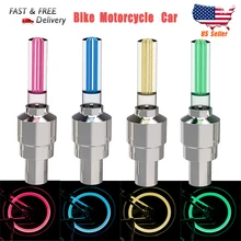 4 шт. светодиодный велосипедный фонарь колеса крышки стержня вентиля шины Flash горный велосипед аксессуары мотоцикл задний Предупреждение ющий светильник