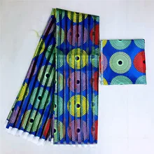 Горячая 4Y органза+ 2Y лента Материал цветной Nigrian дизайн Африканский Воск узор атласная шелковая ткань TJ102512