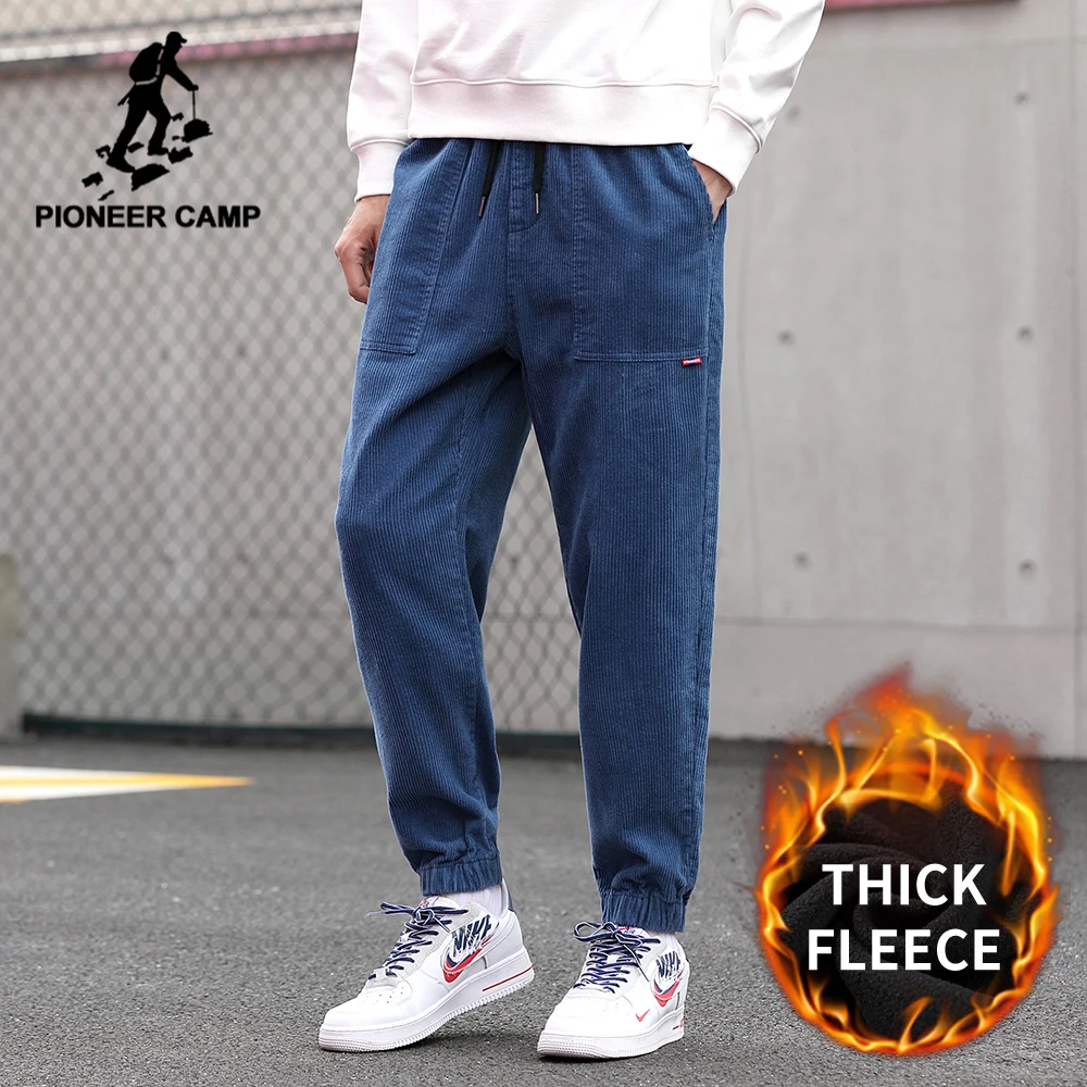 Harem Pants Fleece Casual Streetwear Male Japan Winter Pioneer Camp Warm Cotton XXS023033