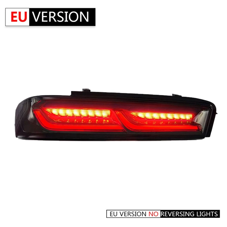 Светодиодный задний фонарь для Шевроле Камаро Копченый черный красный левый правый боковой светодиодный фонарь для поворота сигнала - Цвет: EU Version smoke