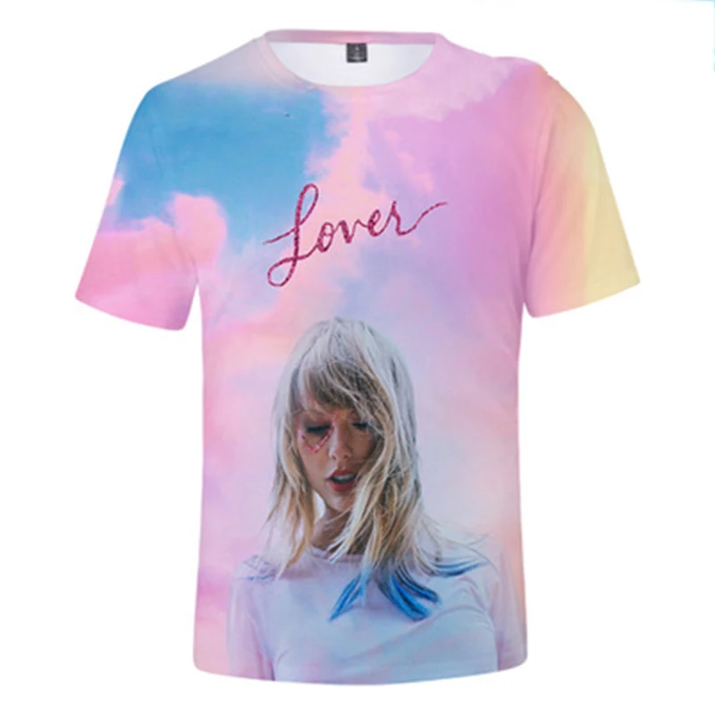 Тэйлор альбом любовник 3D футболки вентиляторы печать футболки для мужчин и женщин короткий рукав футболки размера плюс 4XL - Цвет: 7