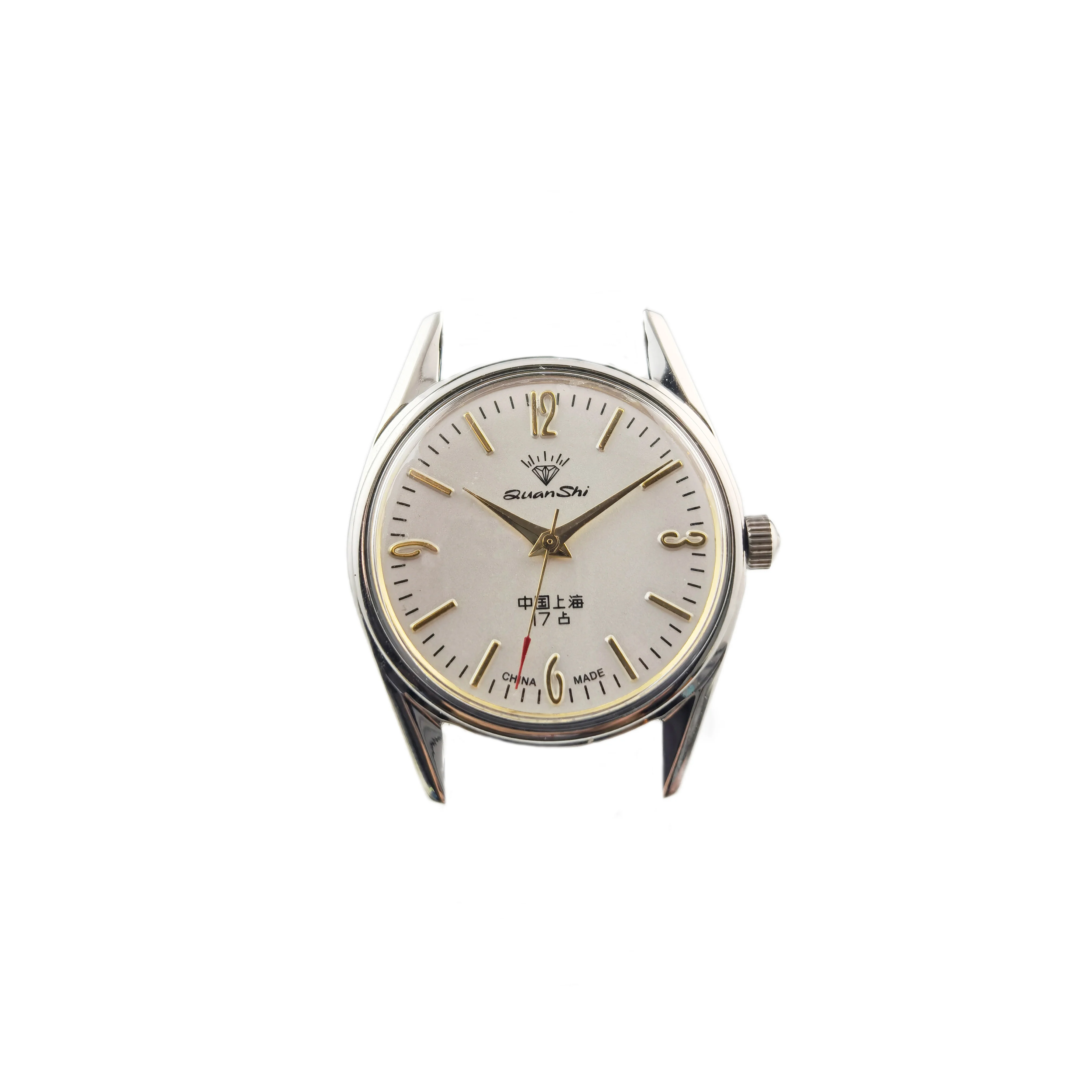 Shanghai Watch Mechanical Watch Men's Manual Spring 17 Diamond Retro Watch 8120 