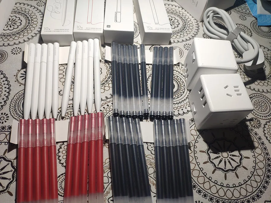 Original Xiaomi Mijia 10Pcs Gel Pens 0.5mm bullet pen White PREMEC Smooth Switzerland Refill MiKuni Japan Ink black Ink (27)