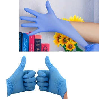 

100Pcs/Set Tattoo Medical Supplies 50pcs/Box Disposable Pvc Latex Oil-Proof Nitrile Gloves Rubber Violet Tattoo Glovers