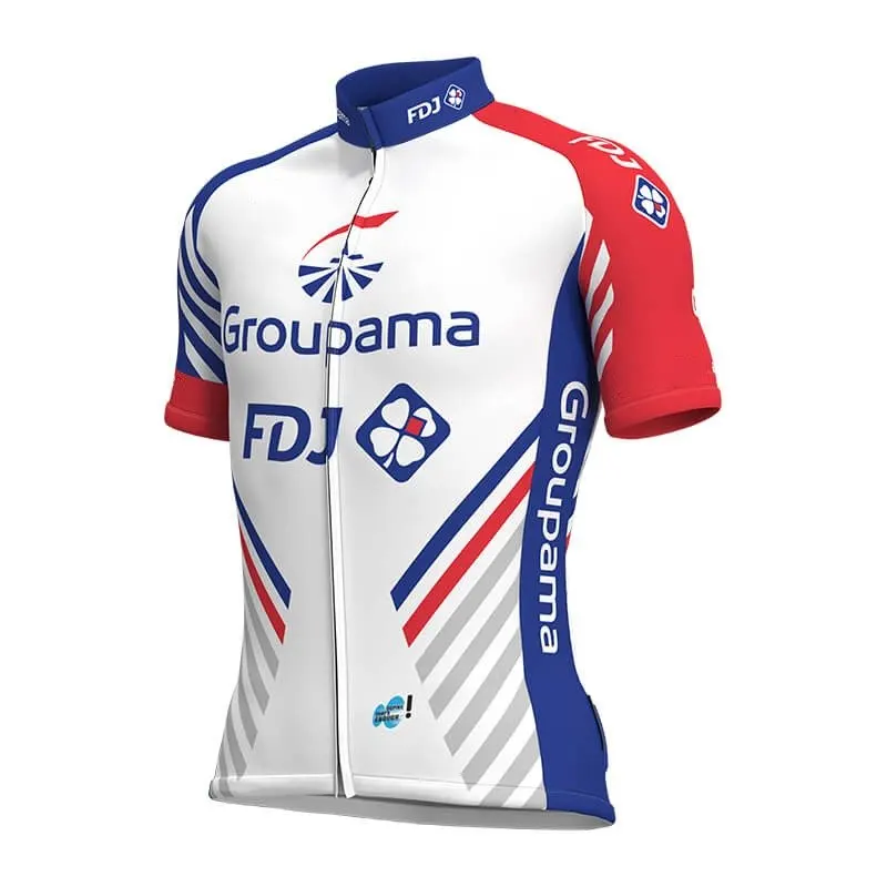 jersey only Pro team groupama FDJ велосипедные майки набор велосипед трико пропускающее воздух Ropa Ciclismo MTB с коротким рукавом велосипедная одежда 3D гель - Цвет: jersey only