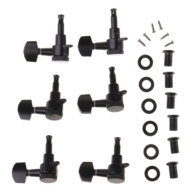 6 шт./компл. колышки для настройки струн гитары стопорные тюнеры хромированные