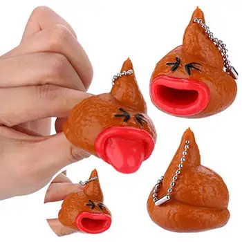 

Funny Simulation Poo Pop Out Tongue Squishies Super Slow Rising Scented Stress Reliever anti-stress Squash Toy Hanging Ornament