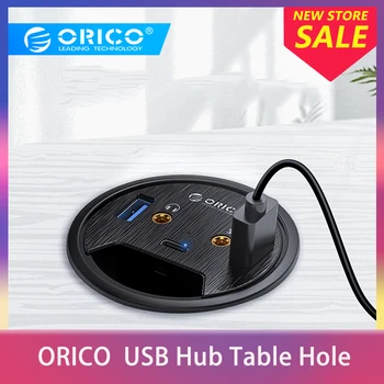 

ORICO USB HUB High Speed 5Gbps Desktop Grommet With USB 3.0 Headphone Multiport Adapter 5 Ports Type C Port Adapter For Laptop