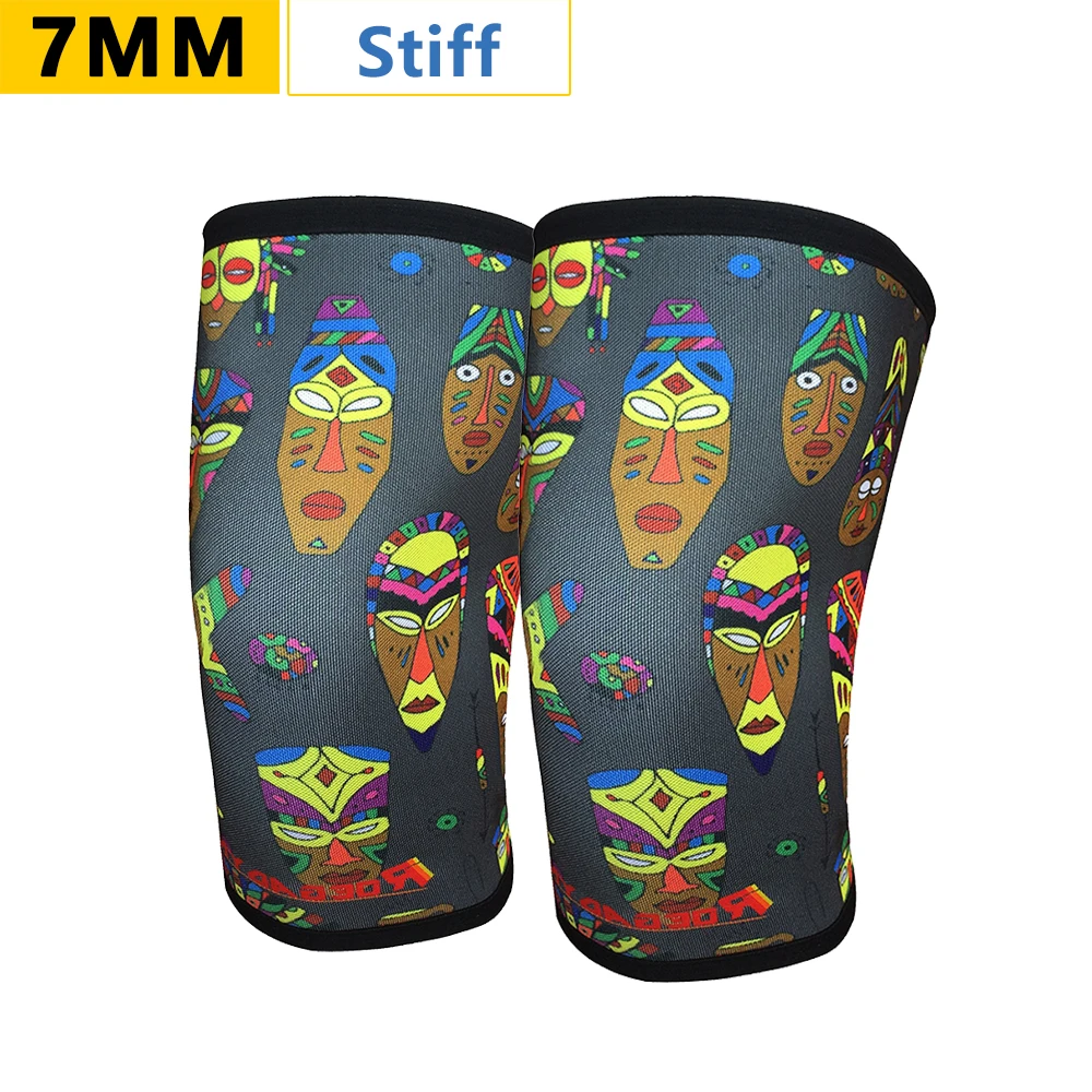 002 gray(7mm) Фабрика рекламных 7 мм Мужские Дешевые Crossfit неопрен сжатия поддержка колена тренажерный зал для тяжелой атлетики, рукав до колена - Цвет: 002 gray(7mm)