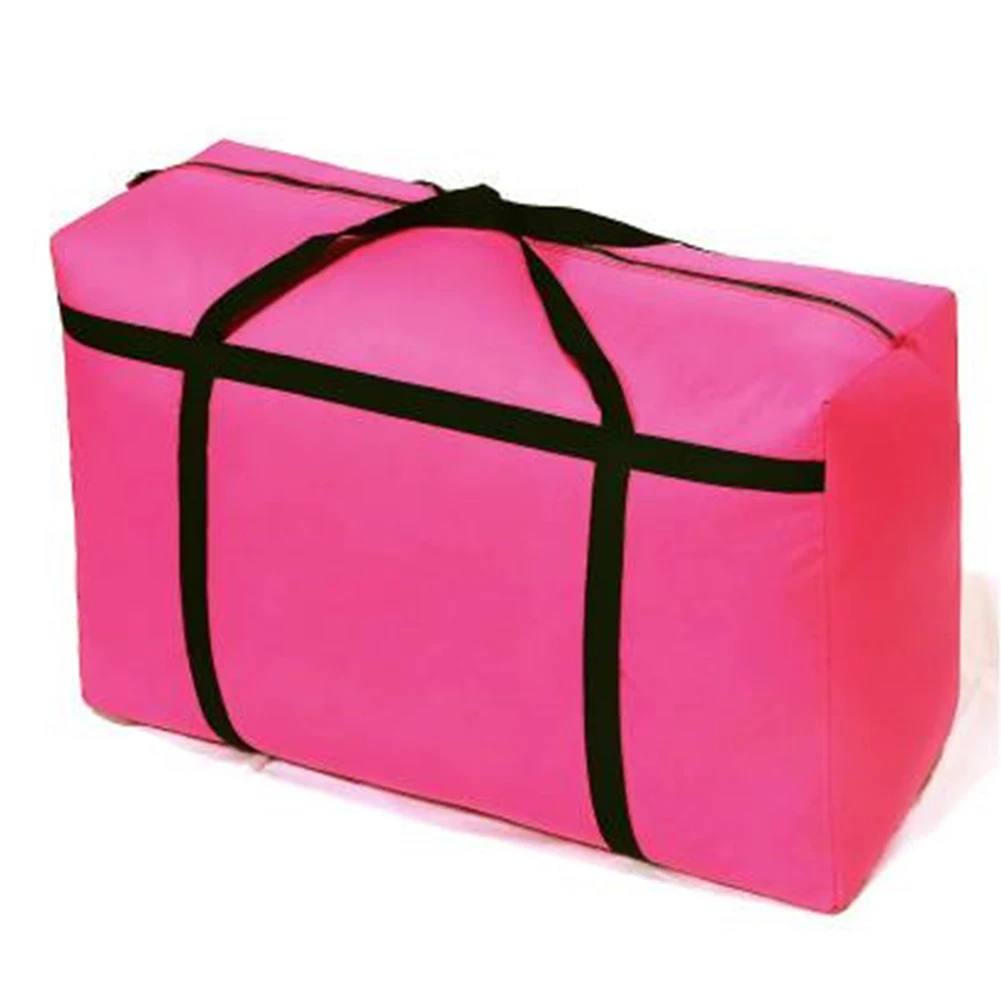 Унисекс ткань Оксфорд влагостойкая багажная сумка на молнии Стёганое одеяло для хранения утепленная Водонепроницаемая посылка - Цвет: Rose Red M