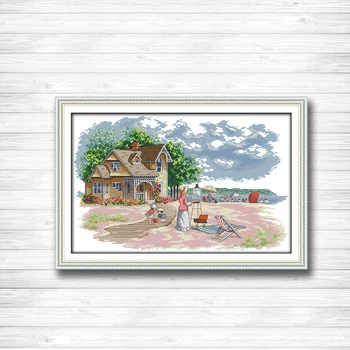 

Outdoor activities seaside beach Decor dmc 14CT 11CT counted cross stitch Needlework Set Embroidery kits chinese cross stitch