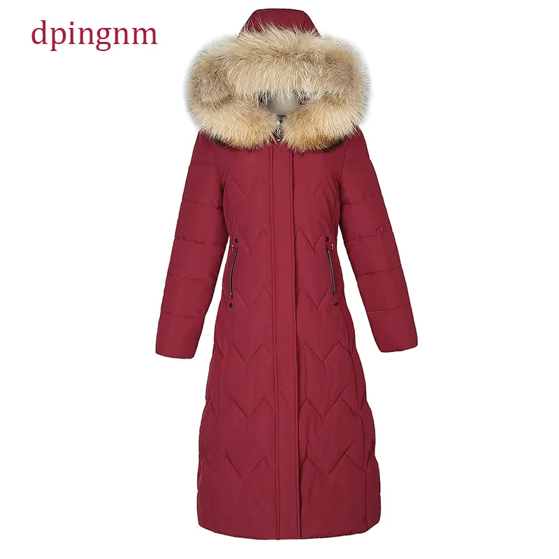 

Eurasia New Full Solid 2019 Women's Mid-long Winter Jacket Stand Collar Hood Design Oversize fur Thick Coat Parka Y170028