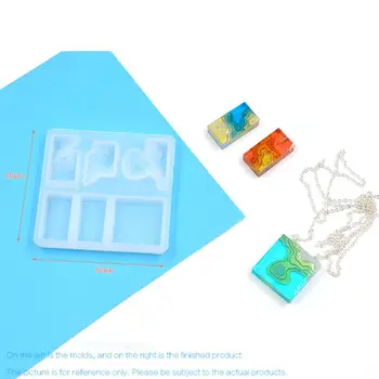 

1PCS Beach Shaped Pendant DIY Silicone Mold Waterdrop round rectangular shape Dried Flower Jewelry Accessories Tools Resin Molds
