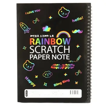 

DIY Creative Rainbow Scratch Painting Art Graffiti Magic Colorful Drawin Books Board Paper Painting Kids Handmade Education Toys