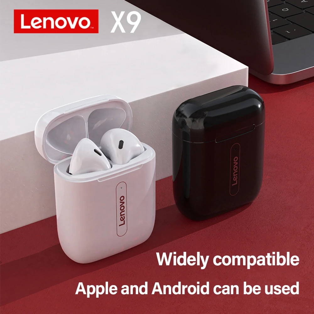 Lenovo QT81 X9 LP2 TWS True Wireless Bluetooth 5 0 наушники с сенсорным управлением стерео HD говорящая