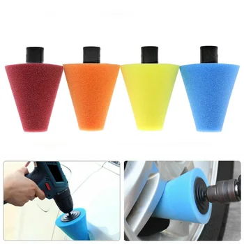 

4x Polishing wheel 4* M14 Burnishing Foam Polishing Buffing For Car Wheel Hub