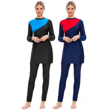 3 шт. раздельный Мусульманский купальник с капюшоном для женщин скромный Мусульманский купальник костюм Арабский исламский купальник консервативный Буркини комплект