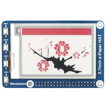 

Waveshare 2.7Inche-Paper E-Ink Display HAT 264X176, for Raspberry Pi 2B/3B/Zero/Zero W,Three-Color: Red, Black, White,SPI Interf