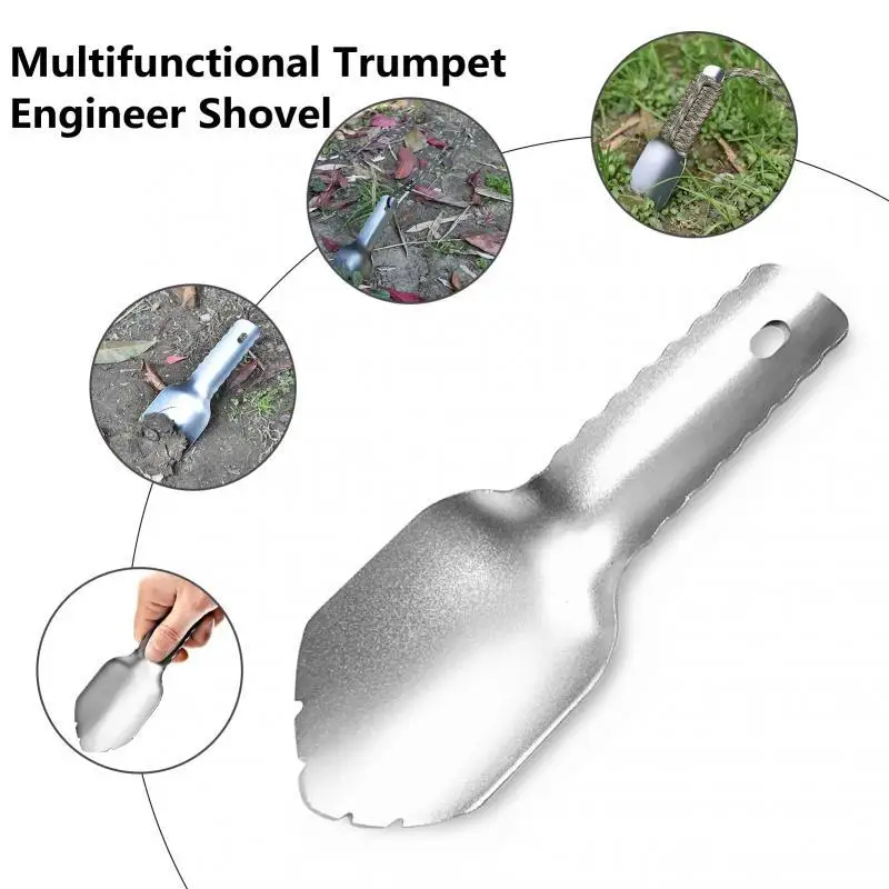 

Portable Camping Shovels Gardening Hand Shovel Outdoor Hunting Multi-tool Camping Tent Travel U-shaped Ground Nail Survival Tool