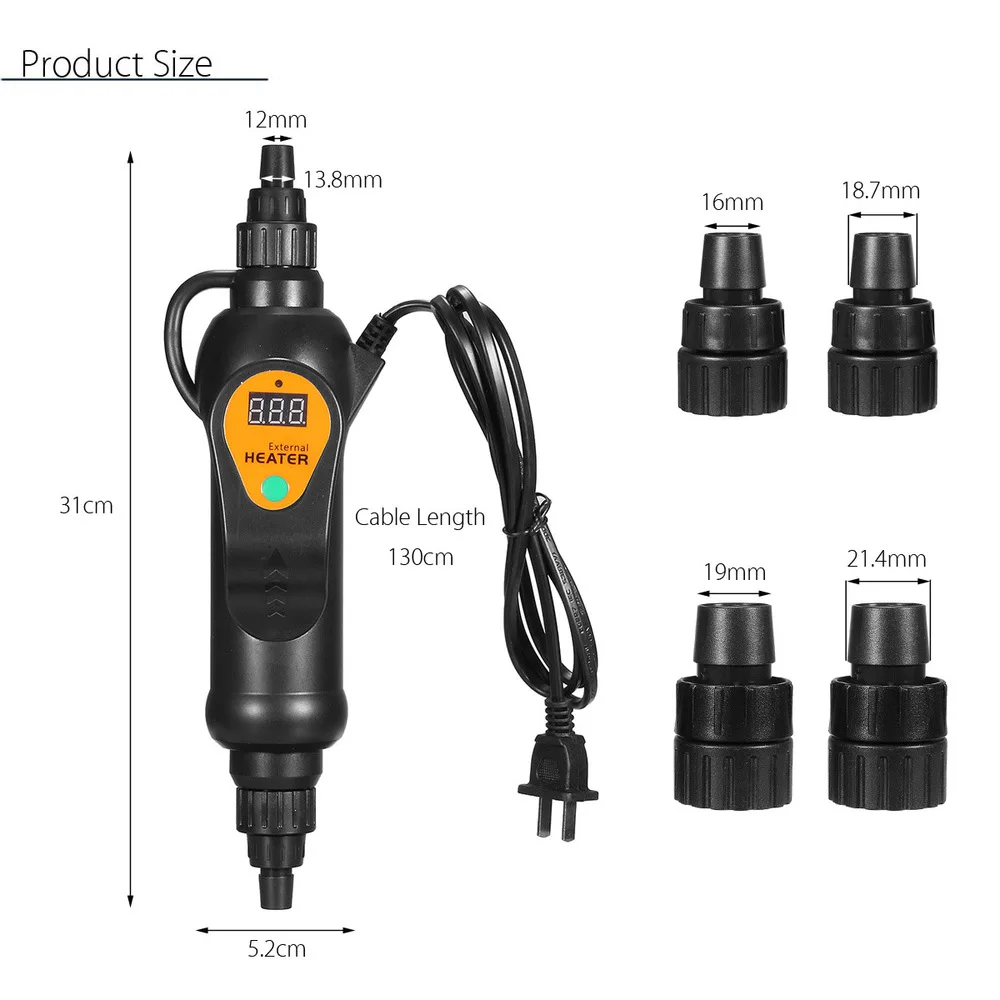 220 В 300 Вт/500 Вт Внешний Аквариум Нагреватель для рыбы водонагреватель бак стержень настраиваемый регулятор температуры с ЖК-дисплеем