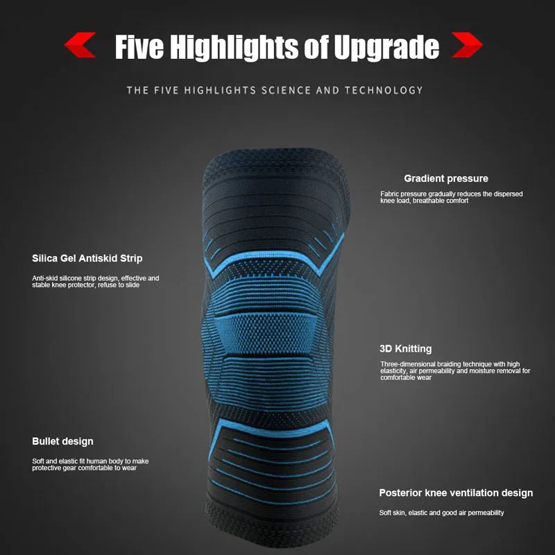 

1pc Sport Knee Protector Soft Breathable Knee Brace Support Compression for Lifting Basketball M88