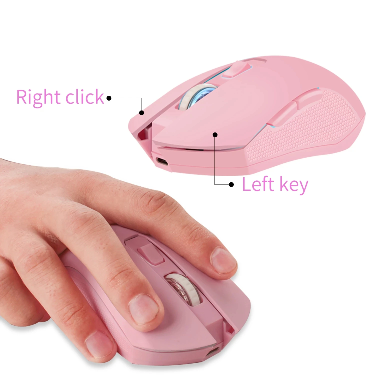 Wireless Optical Rechargeable Ergonomic Gaming Mouse 3200DPI Silent