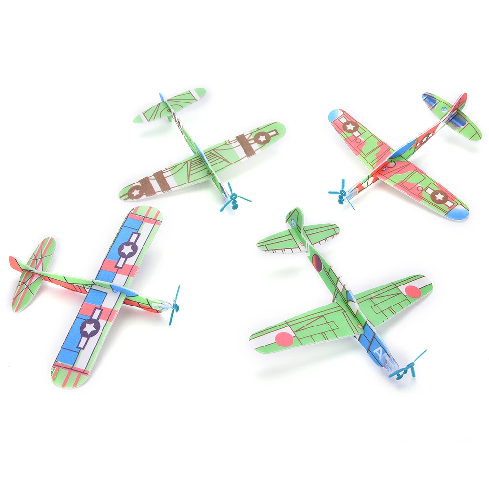 12Pcs/set Montessori DIY Assembly Flapping Wing Flight For Children Flying Kite Paper Airplane Model Imitate Birds Aircraft Toys 12pcs set montessori diy assembly flapping wing flight for children flying kite paper airplane model imitate birds aircraft toys