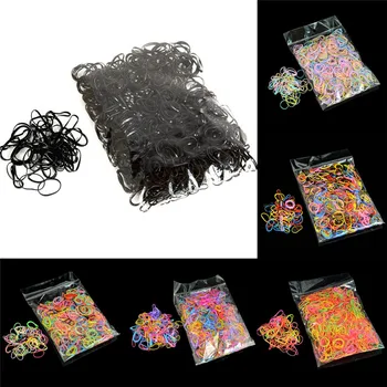 

200/1000pcs/pack Office Rubber Bands Disposable Strong Elastic Holder Band Loop Rubber Brands For Hair Baby TPU Hair Holders