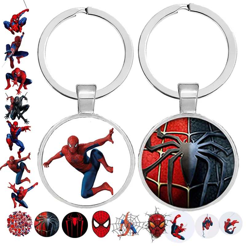 16 styles Movie Spider Man Keychain Hero Homecoming Car Key Ring Pendant Spiderman Keychains Toys Women Men Jewelry Trinket | Украшения и
