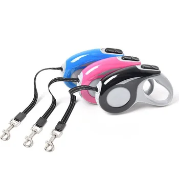 

3-5M Durable Nylon Heavy Duty Retractable Dog Leash with Anti-Slip Handle Plastic Shell Long Lead Automatic For Walking Running