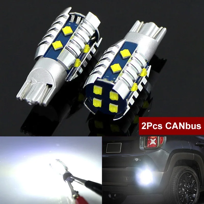 

2pcs Canbus LED Reverse Light Blub Backup Lamp W16W T15 921 For JEEP Compass Renegade Patriot 2007-2017 Grand Cherokee 2014-2019