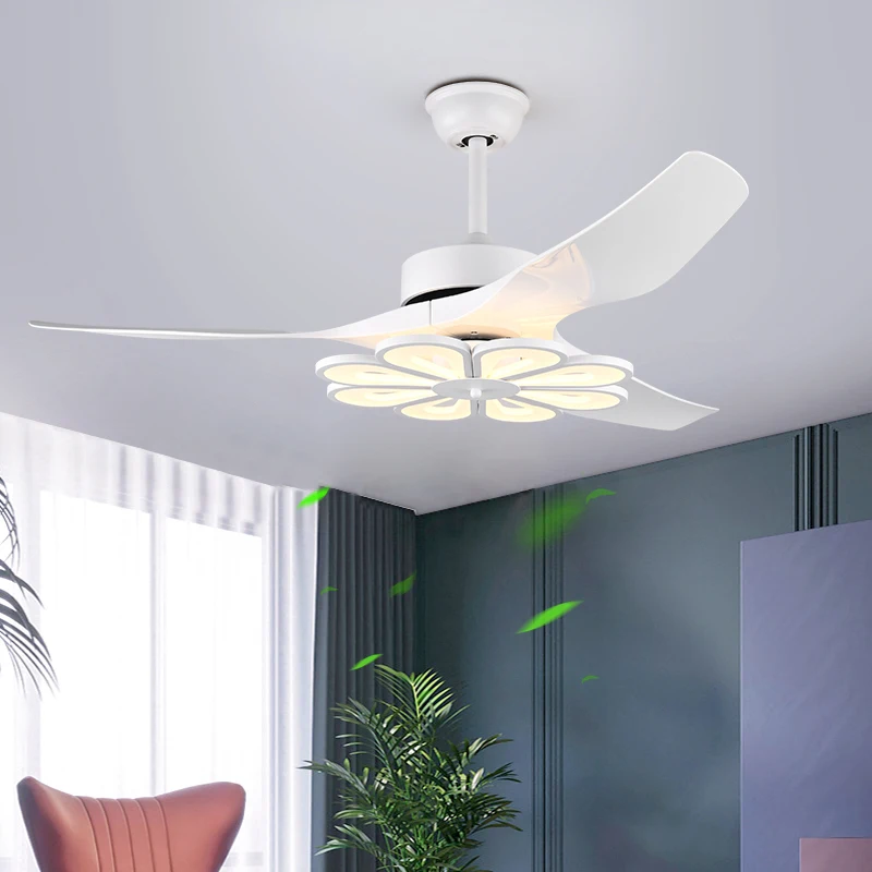 Modern Led Ceiling Light Fan Black 